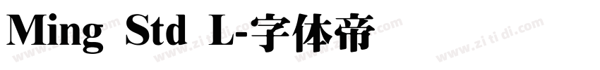 Ming Std L字体转换